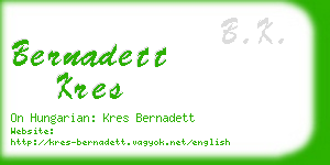 bernadett kres business card